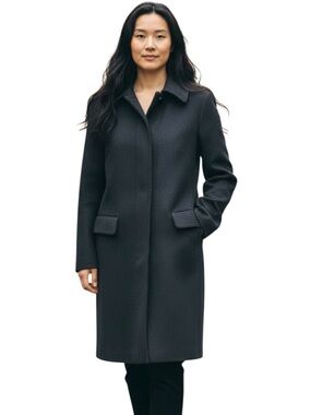 Red Valentino Black Classic Snap Front Coat (US 6/IT 42)